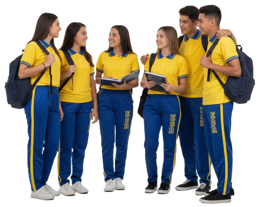 Grupo de estudiantes conversando.